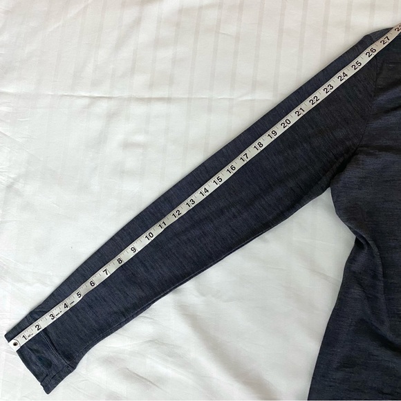 BOMBAS Dark Gray Long Sleeve Top Thumb Holes Merino Wool Blend Medium - Picture 12 of 12